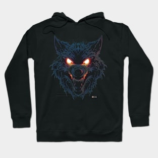 Glowing Wolf and Fangs by focusln Hoodie